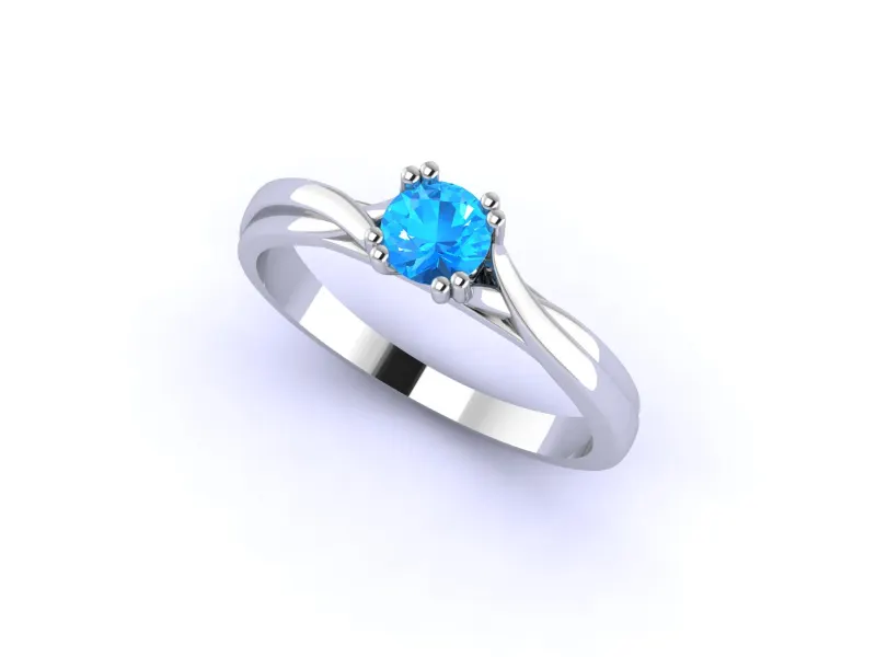 Anillo solitario 8 — Anillo 3D para joyería
